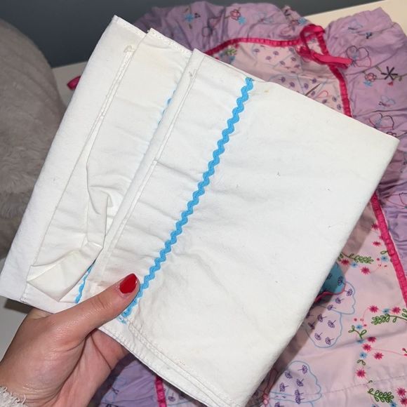 American Girl BUTTERFLY BEDDING Top Sheet Bedspread 3 Pillows Pillowcase - Picture 5 of 7